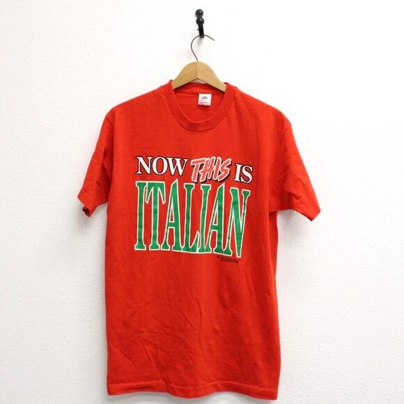 Vintage Now This Is Italian T Shirt Large - Picture 1 of 8